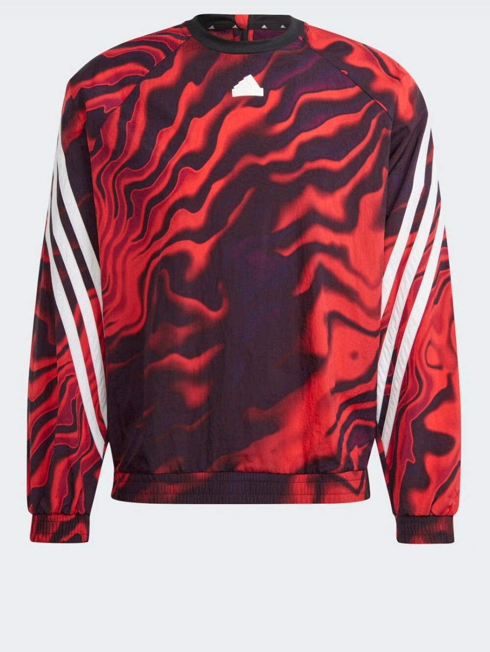 Adidas Future Icons Crewneck Windbreaker Top Multi Sport Tie Dye